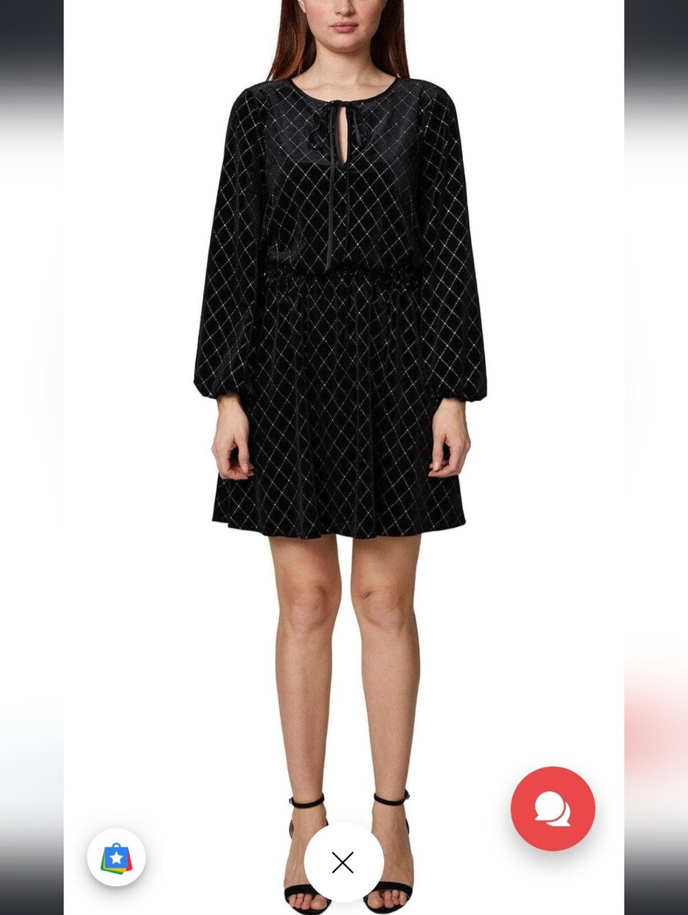 Sage Collective Scoop Glitter Cocktail Dress